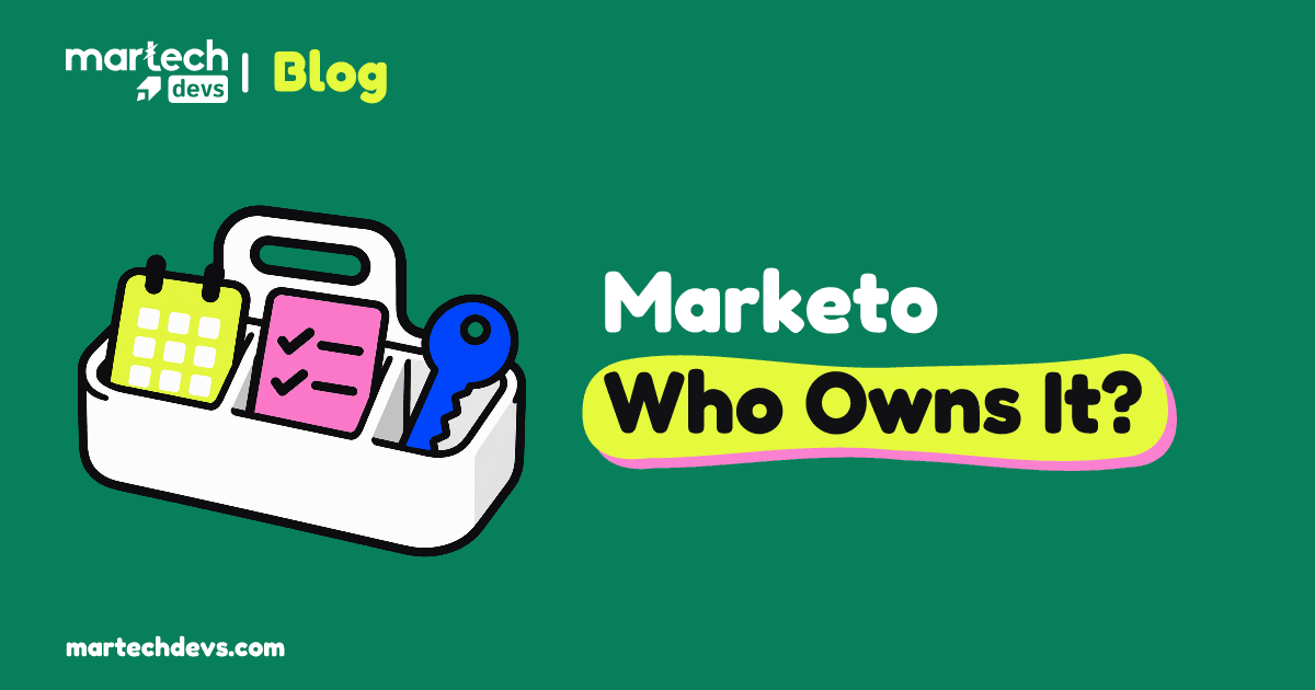 An operations caddy holds a calendar, checklist and key beside Marketo Who Owns It?